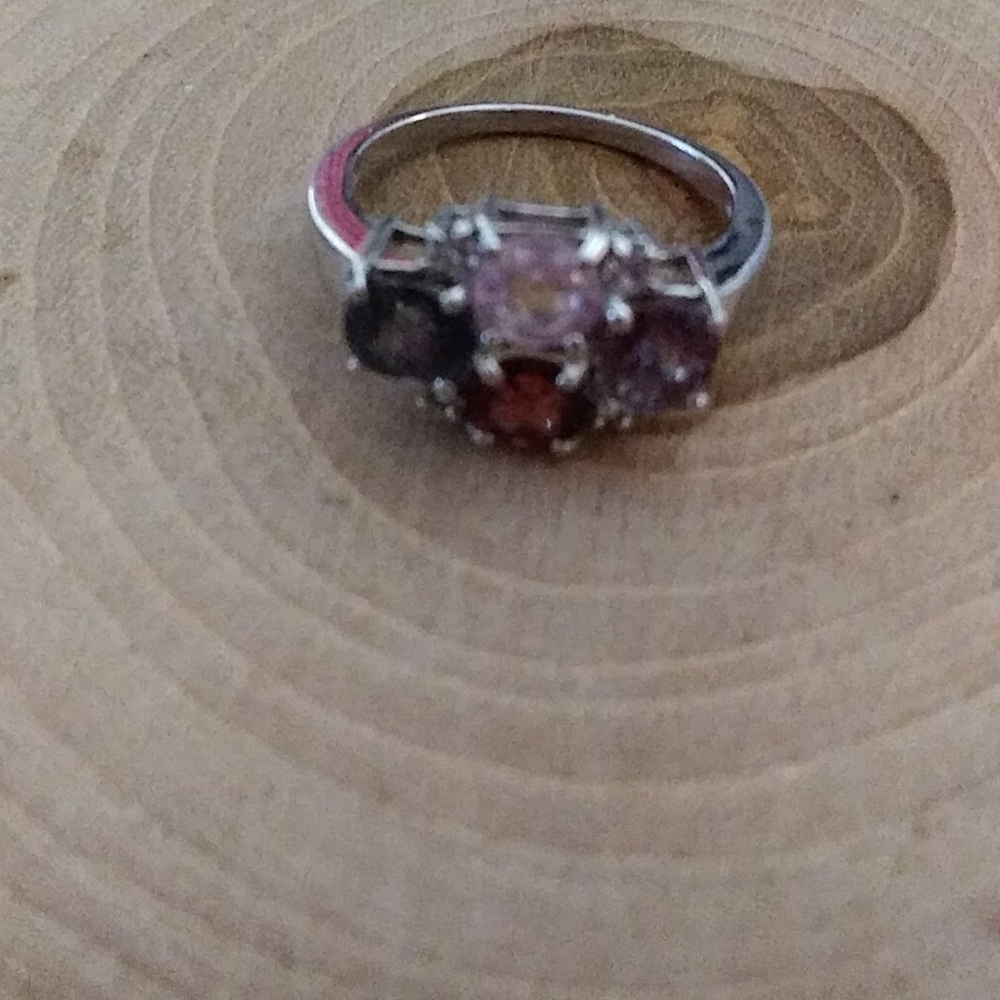 Semi precious sterling silver ring size 7